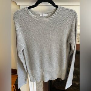 T BY ALEXANDER WANG FISHERMANS KNIT CHUNKY GRAY OVERSIZED COTTON SWEATER XS